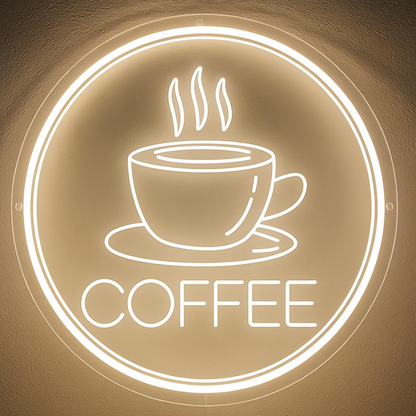 RGB COFFEE Neon Sign - RGB Gradient LED Light with App & Remote Control