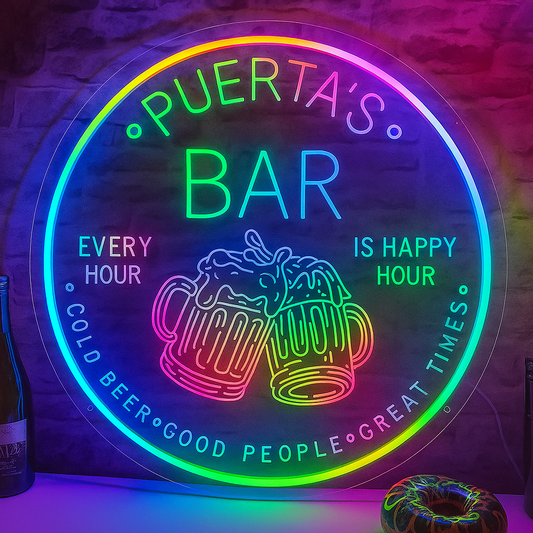 Custom RGB Smart Bar Sign