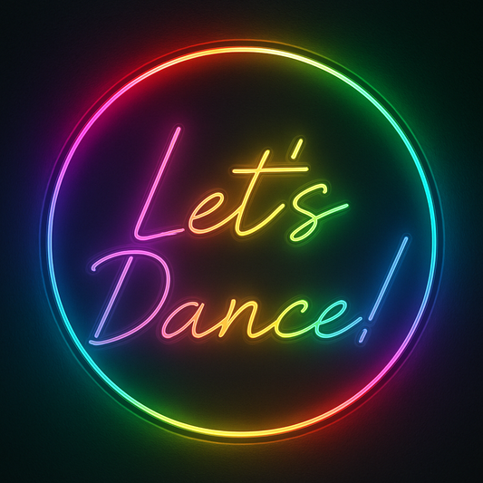 Let’s Dance! Neon Sign – Colorful Glow for Your Party Space