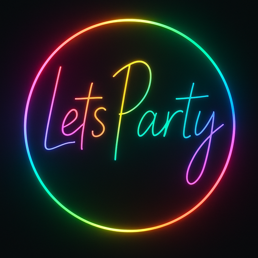 Let’s Party Neon Sign – Music Reactive Rainbow LED Wall Light