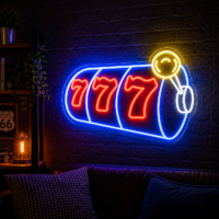 777 Slot Machine LED Neon Sign