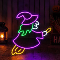 Halloween Witch Neon Sign