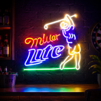 Miller Lite Golfer LED Neon Sign