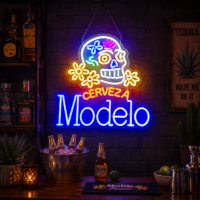 Modelo Cerveza Sugar Skull LED Neon Sign