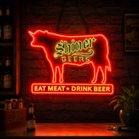Shiner Beer BBQ Cow LED Neon Sign