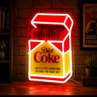 Diet Coke Cig Pack LED Neon Sign